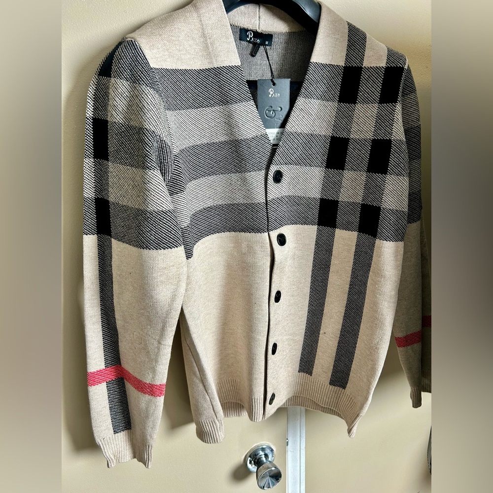 Plaid Cardigan sweater